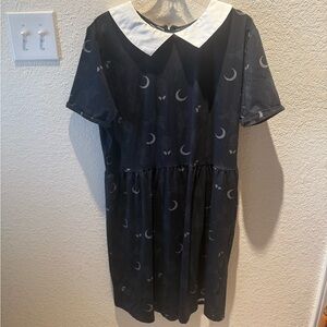 Wednesday x Cakeworthy Black and White Dress with Collar